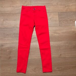 H&M Size 6 Vibrant Red Women's Skinny Jeans